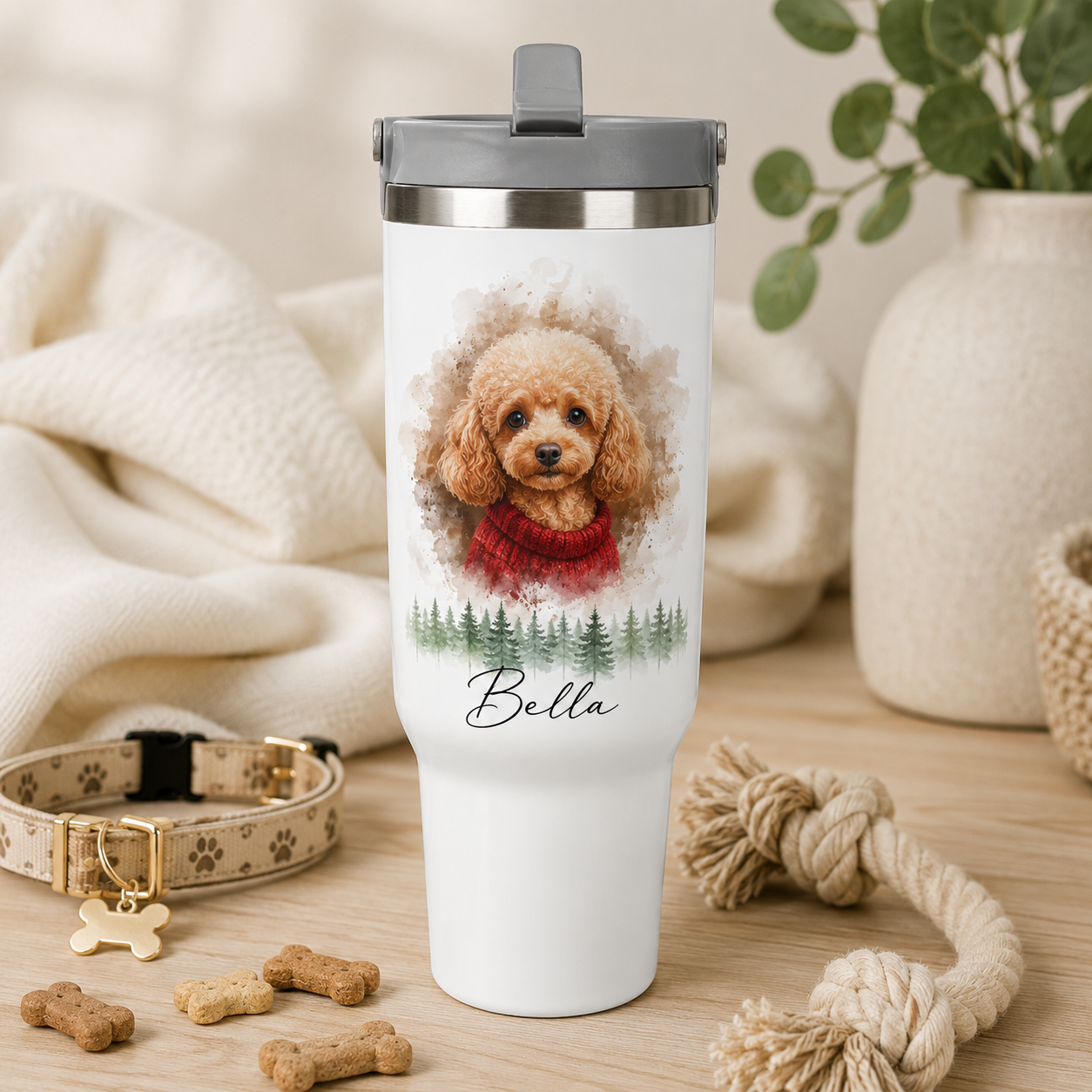 Custom Photo Dog 30oz Tumbler | Gift For Dog Lovers | Pet Lover Gifts TOM99