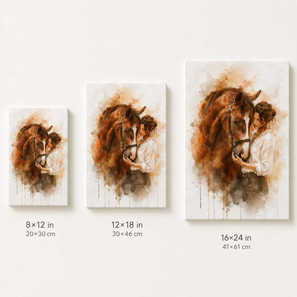 Custom Photo My Horse Wall Art Canvas | Personalized Horse Photo Canvas | Gift For Horse Lovers TOM99
