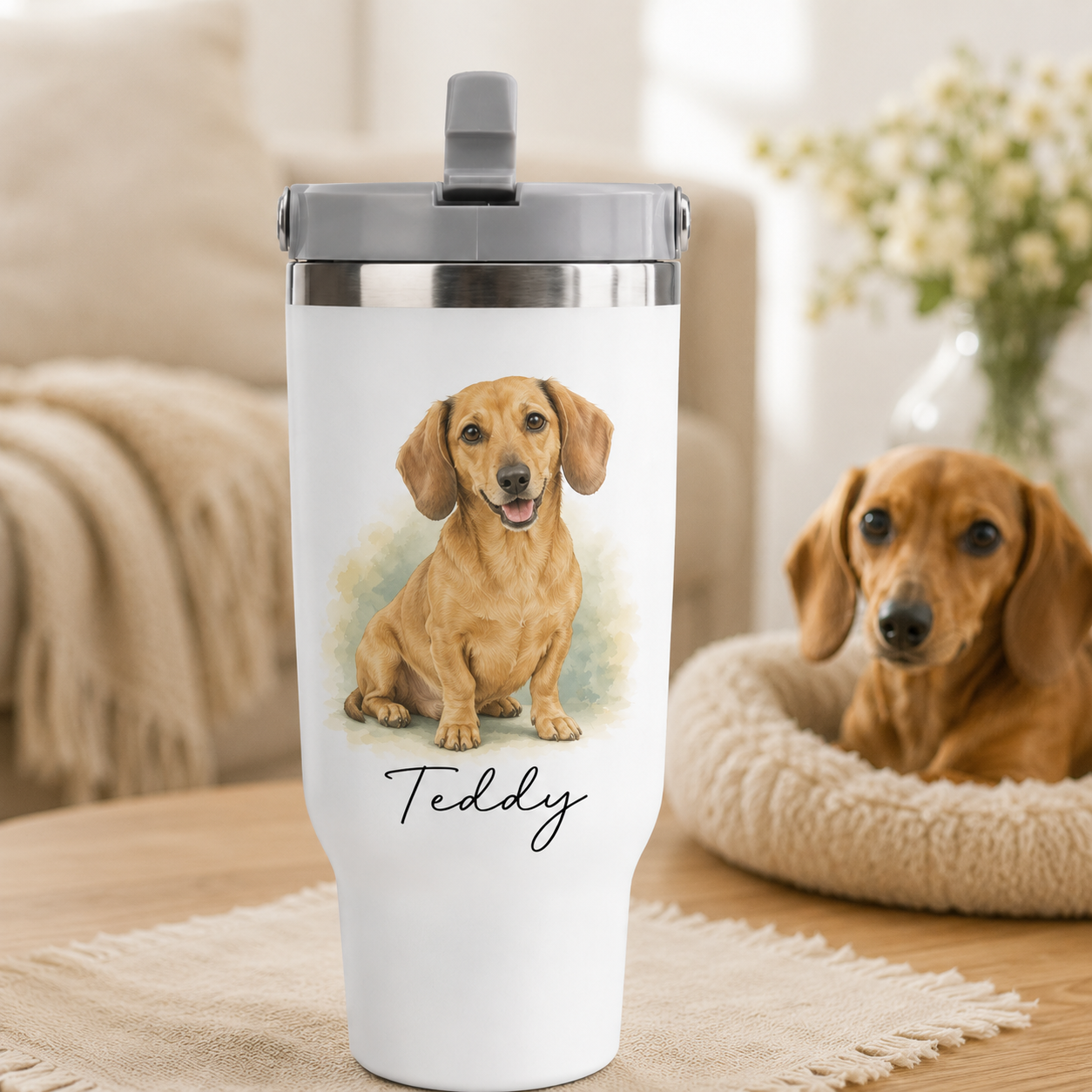 Custom Photo Best Dog 30oz Tumbler | Gift For Dog Lovers | Pet Lover Gifts TOM99