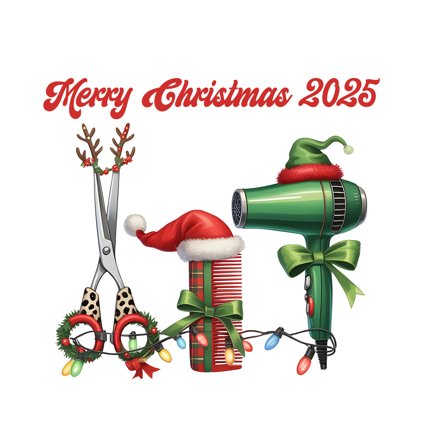 Custom Name Hair Stylist Xmas