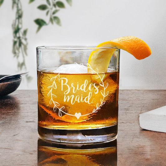 Bridesmaid Engraved Whiskey Glass | Bridesmaid Gifts | Gifts for Bridesmaid | Bridal Party Gifts