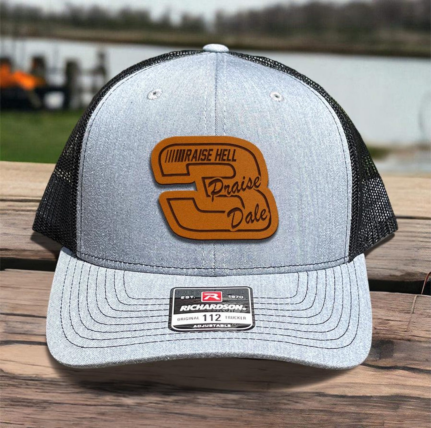 Raise Hell Praise Dela Trucker Hat | Leather Patch Hat | Gift For Boy Friend