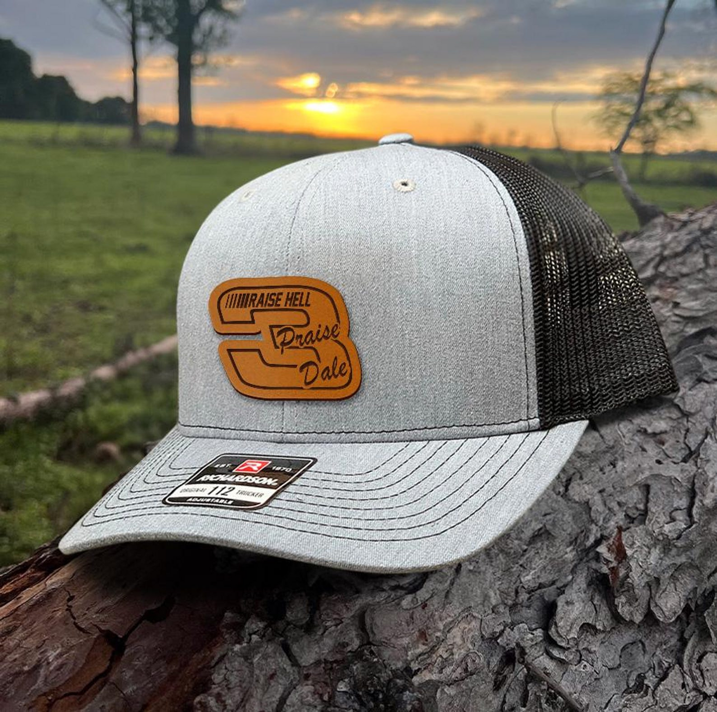 Raise Hell Praise Dela Trucker Hat | Leather Patch Hat | Gift For Boy Friend