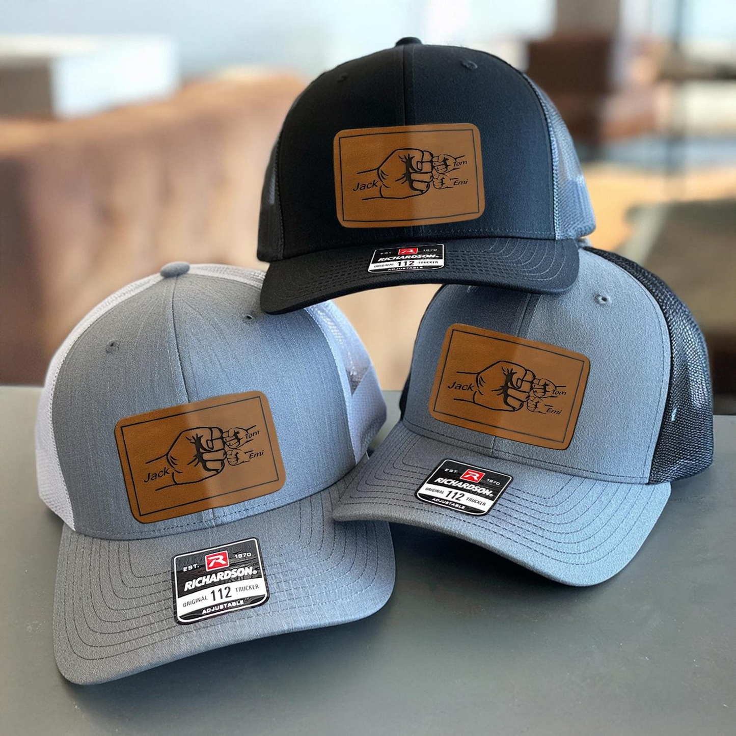 Custom Name Dad Fist Bump | Personalized Dad Hat | Father's Day Gift | TNH016