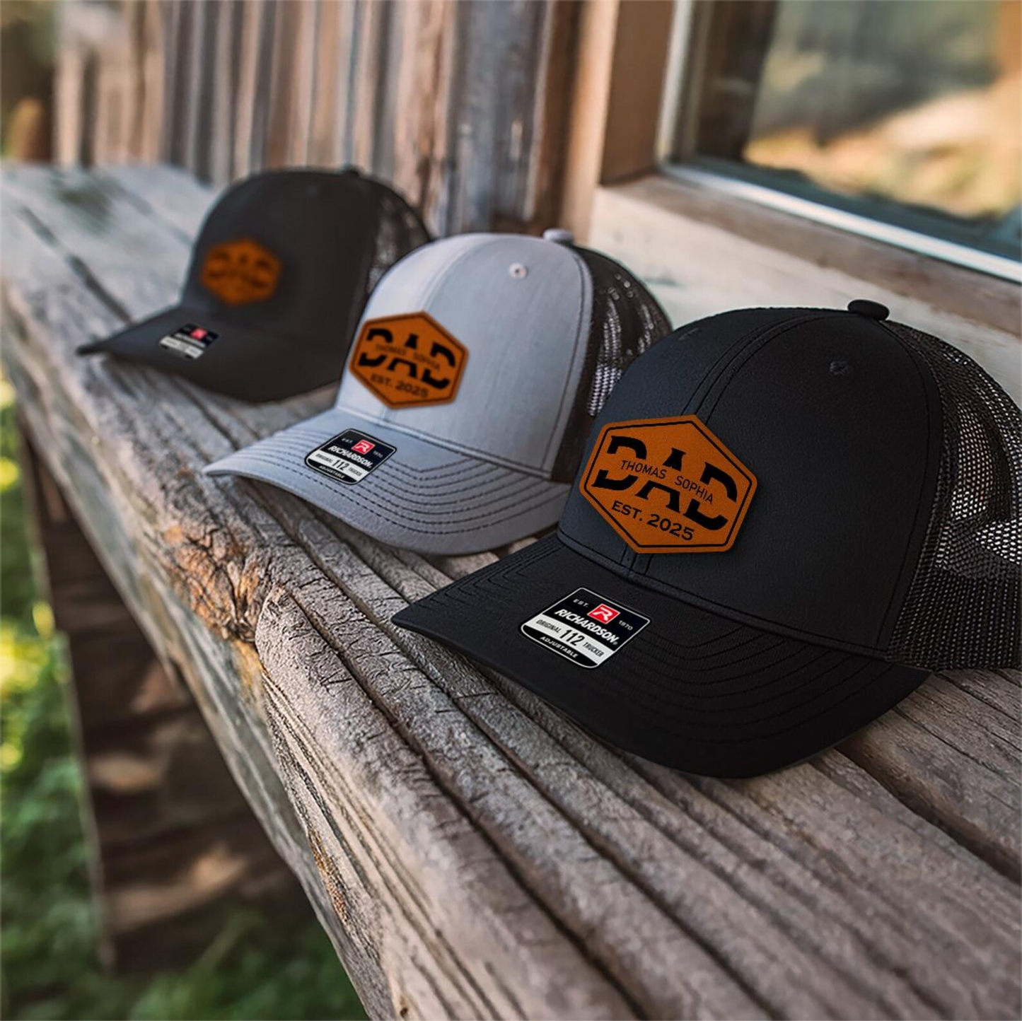 Custom Dad & Kid Name Trucker Hat | Personalized Dad Hat with Kids Names | Father's Day Gift | TNB133