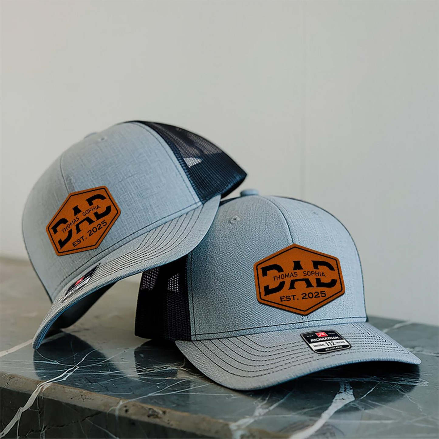 Custom Dad & Kid Name Trucker Hat | Personalized Dad Hat with Kids Names | Father's Day Gift | TNB133