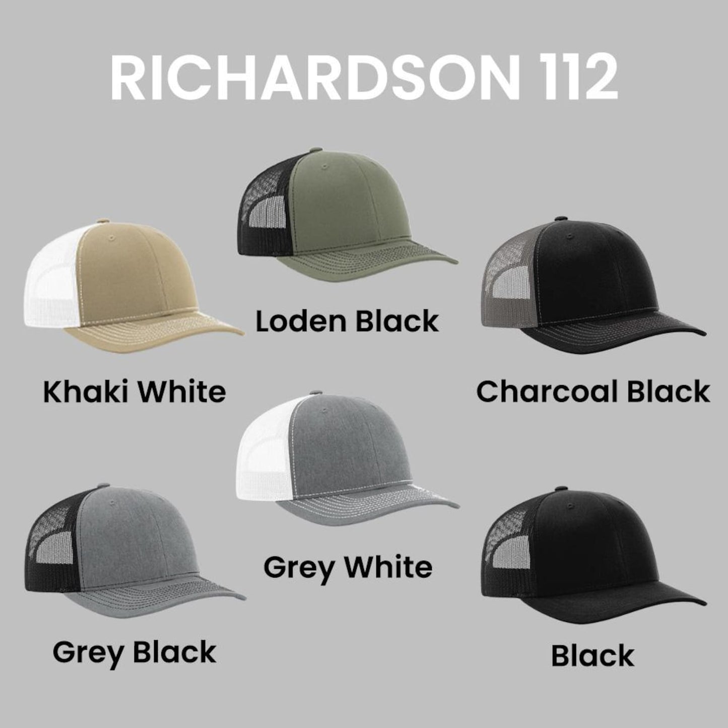 Your Logo Here Leather Patch Richardson 112 Trucker Hat