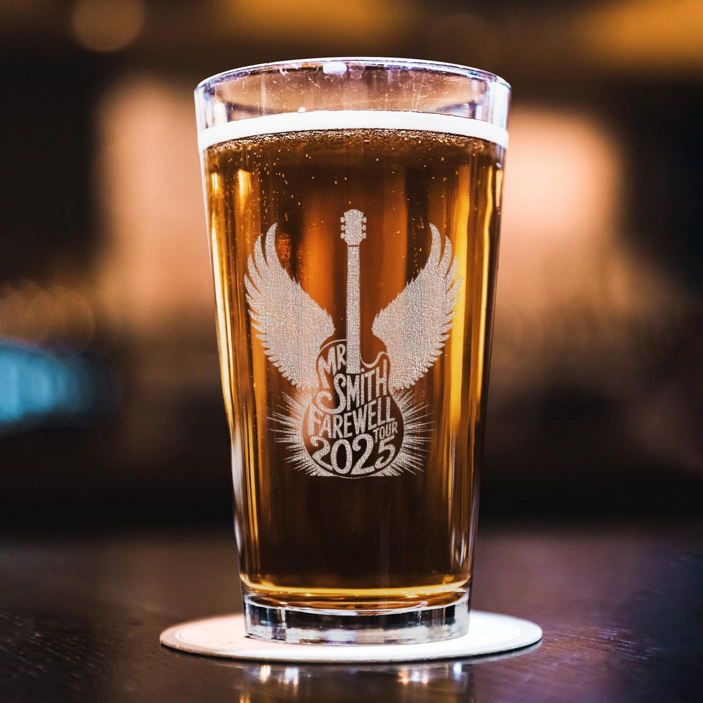Personalized Retirement Tour 2025 Pint Glass | Engraved Beer Glass | Funny Retirement Gift