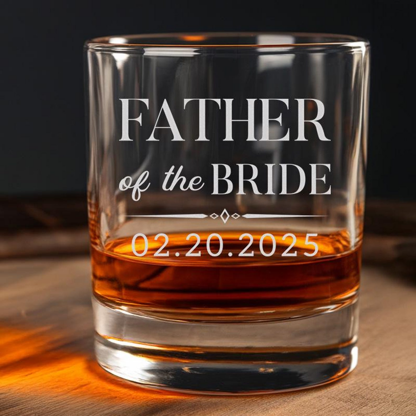 Personalized Father of the Bride Whiskey Glass | Gifts for Dad | Wedding Gifts