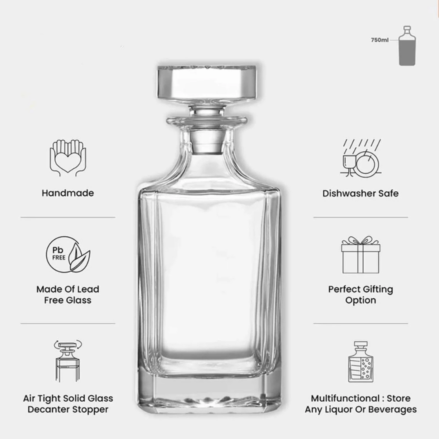 Trump Bulletproof Decanter & Whiskey Glass Set | Engraved Whiskey Decanter | Gift For Trump Supporters