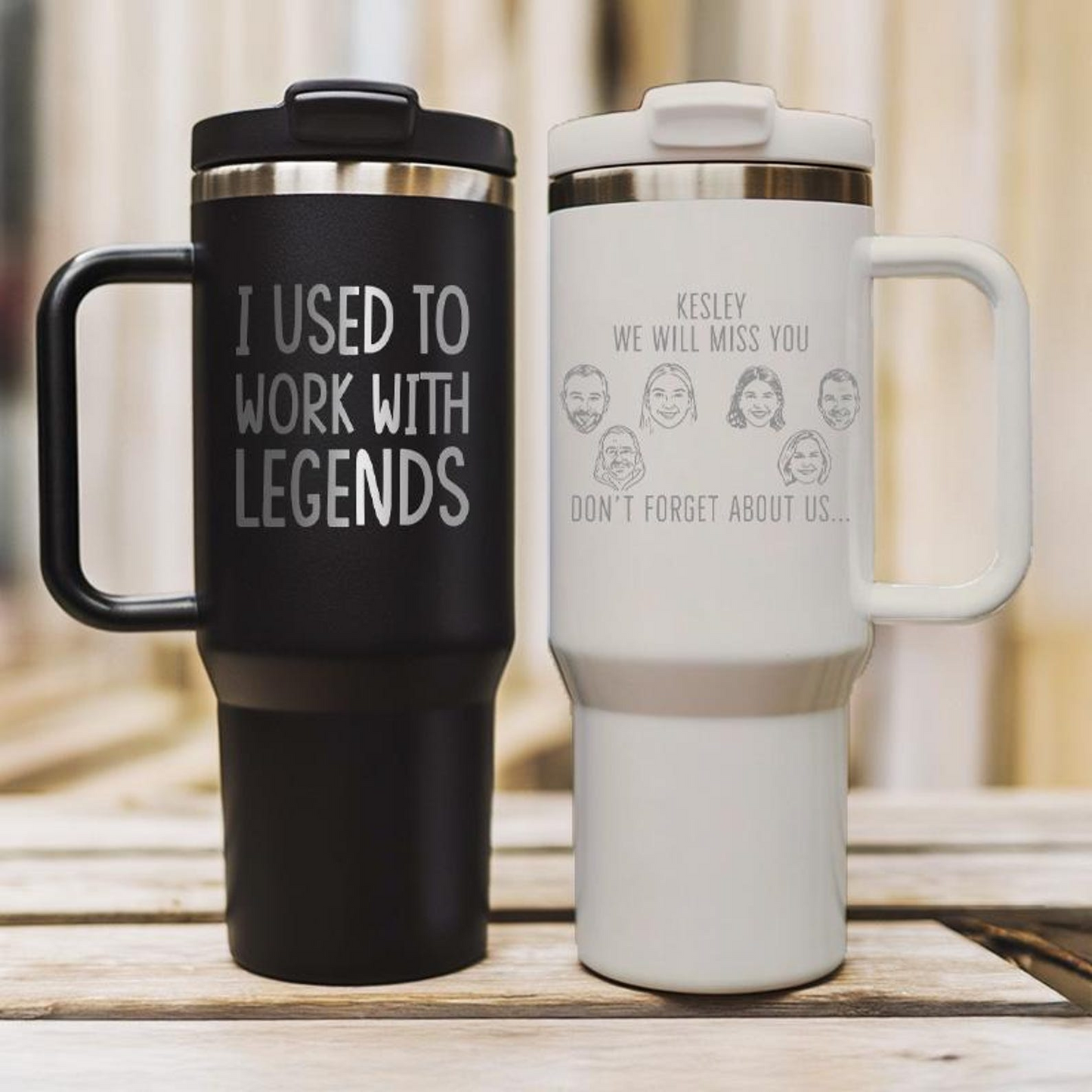 Custom Photo I Used To Work With Legends Tumbler | Retired Coworker Gift | Coworker Retirement Tumbler