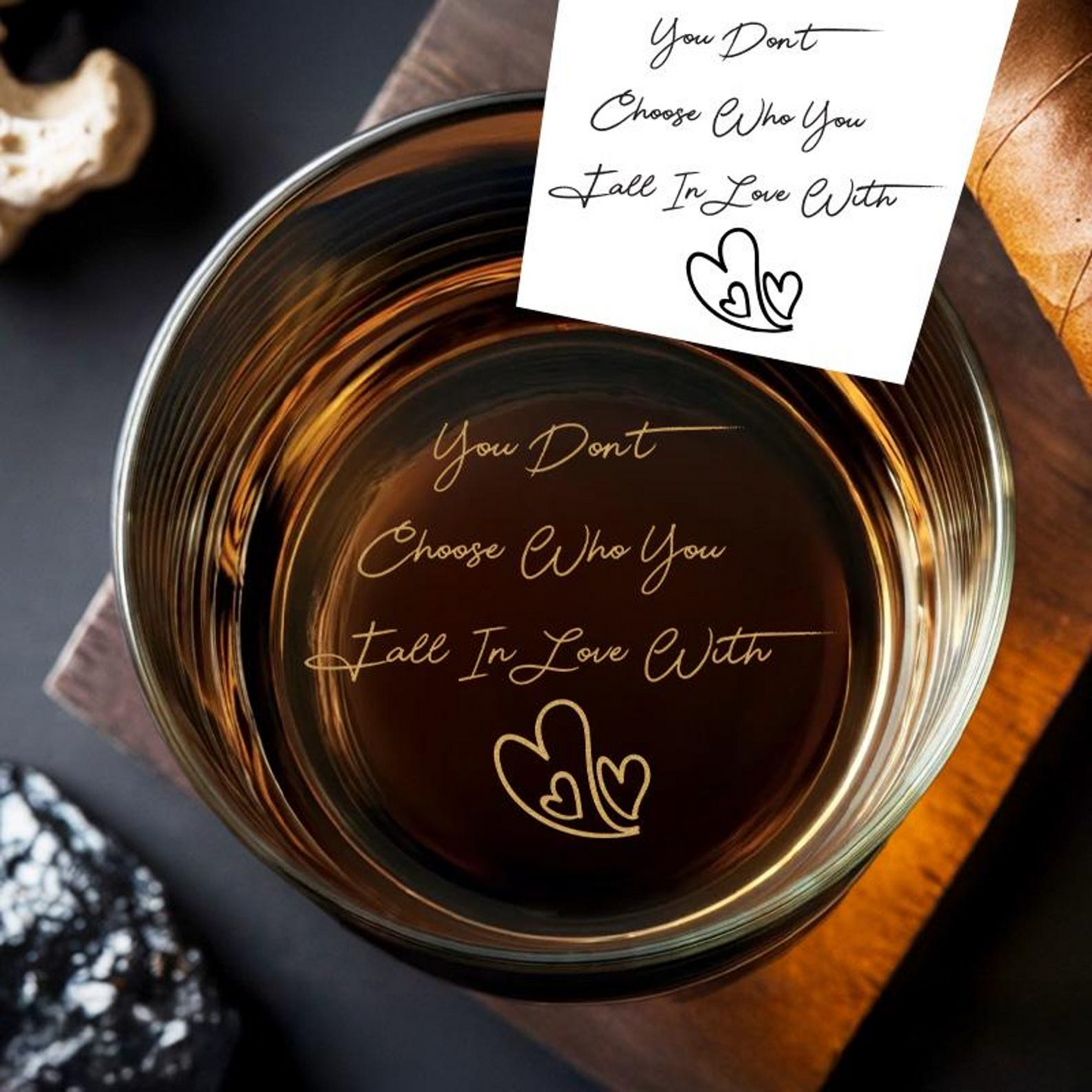 Custom Quotes Engraved Whiskey Glass | Funny Gift Idea | Gift For Anniversary