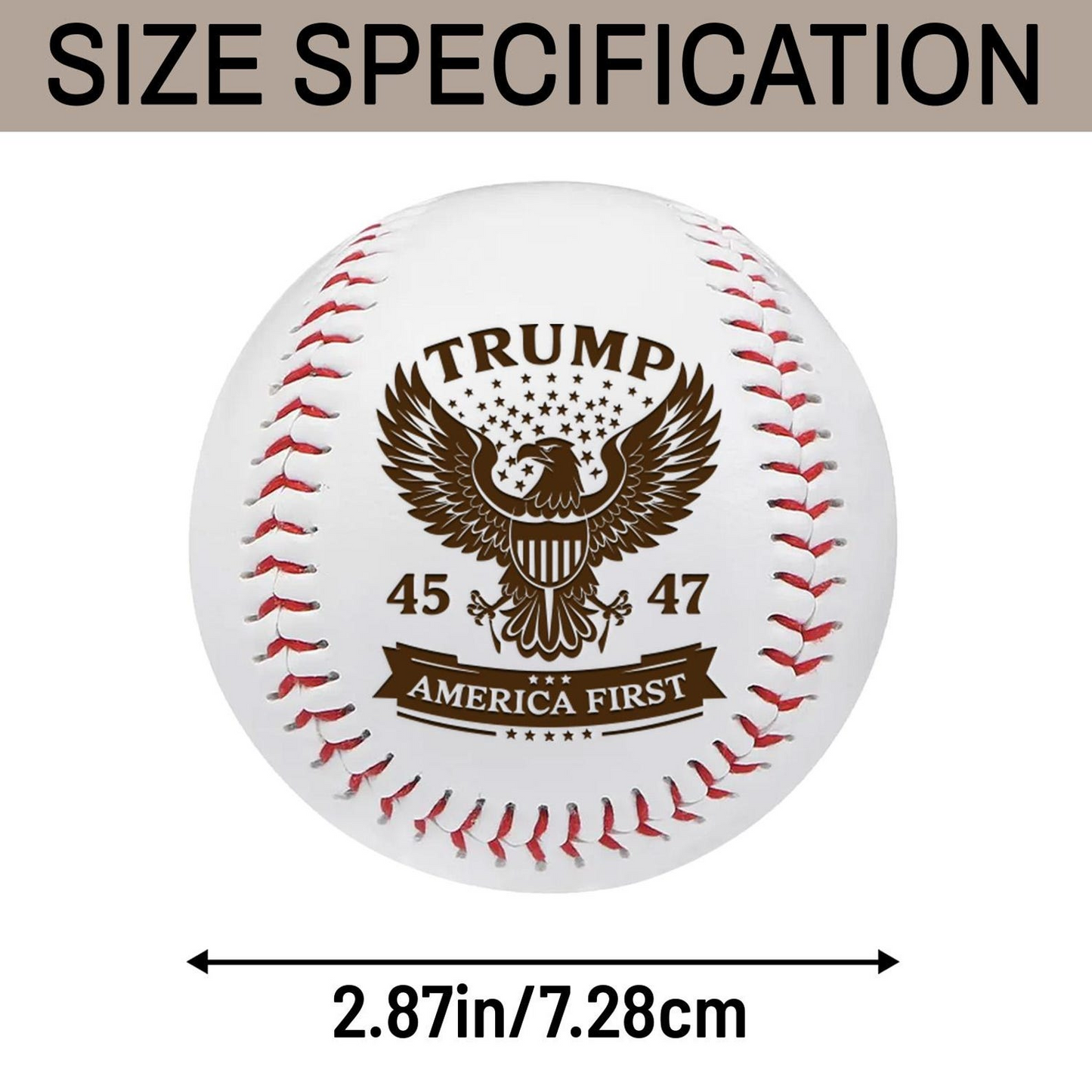 Trump 45 47 America First Engraved Baseball | Trump Baseball Ball | Patriotic Gift For Trump Supporters