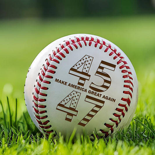 Trump 45 47 Engraved Baseball | Trump Baseball Ball | Patriotic Gift For Trump Supporters