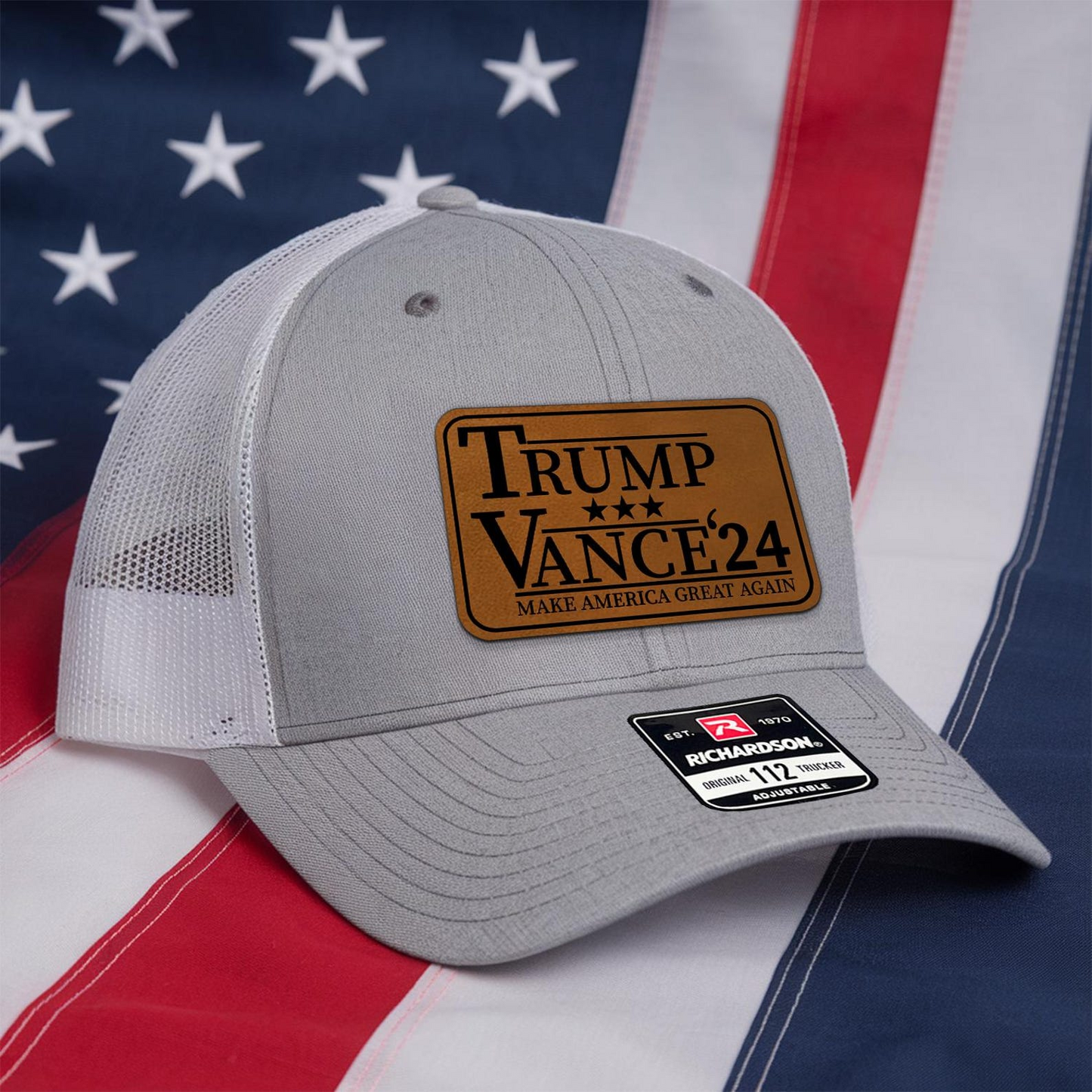 Trump Vance 2024 Hat | Trump Hat | Support Trump | Leather Patch Hat