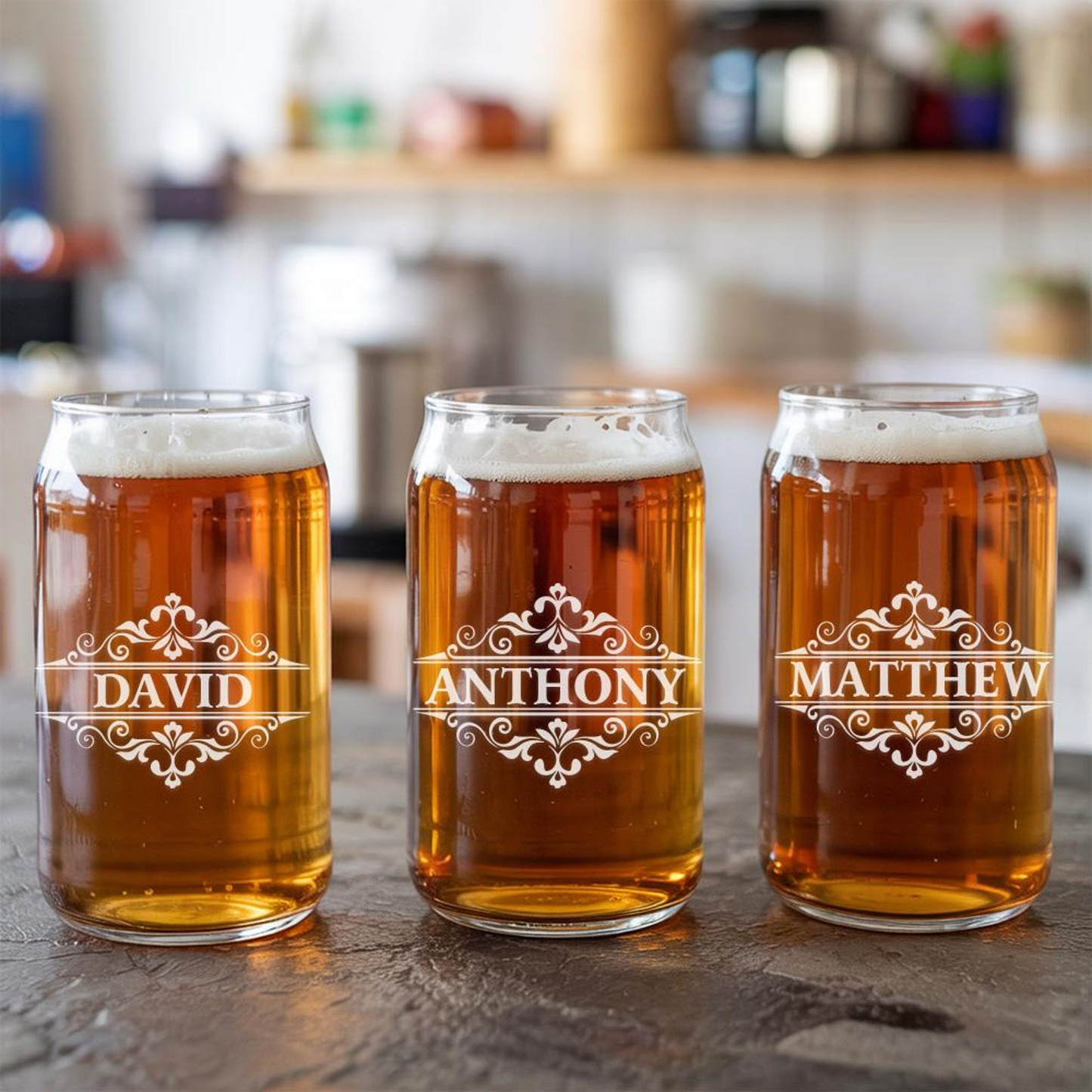 Personalized Beer Can Glass | Custom Name Wedding Glasses | Wedding Gift