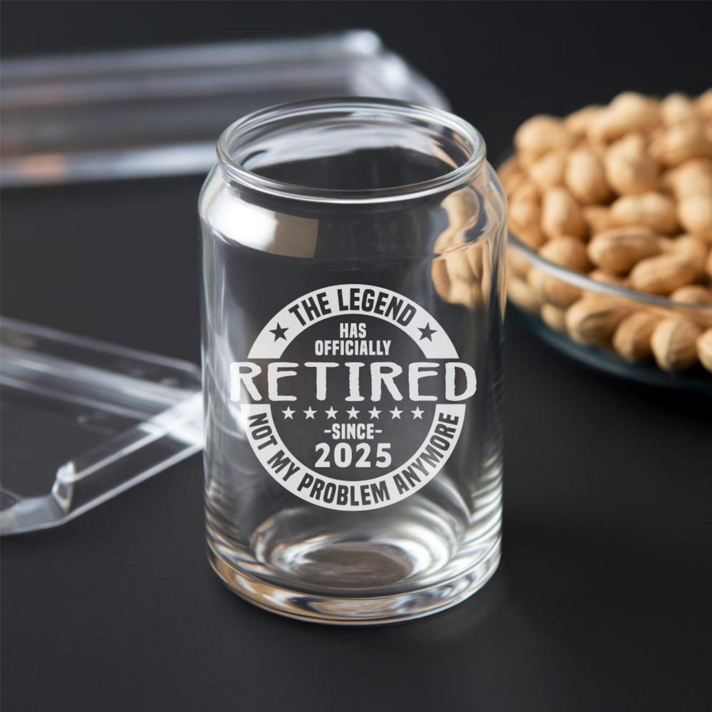 The Legend Has Retired Beer Can Glass 16 Oz | Retirement Gift | Beer Can Glass For Retirees