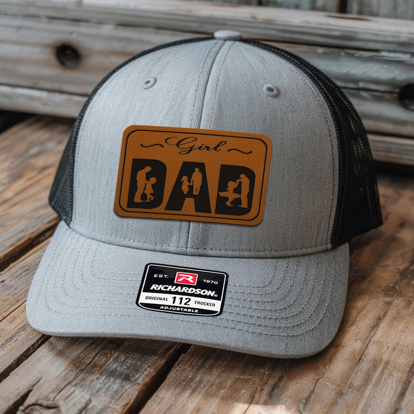 Girl Dad Trucker Hat | Leather Patch Hat | Father's Day Gift | TNB185