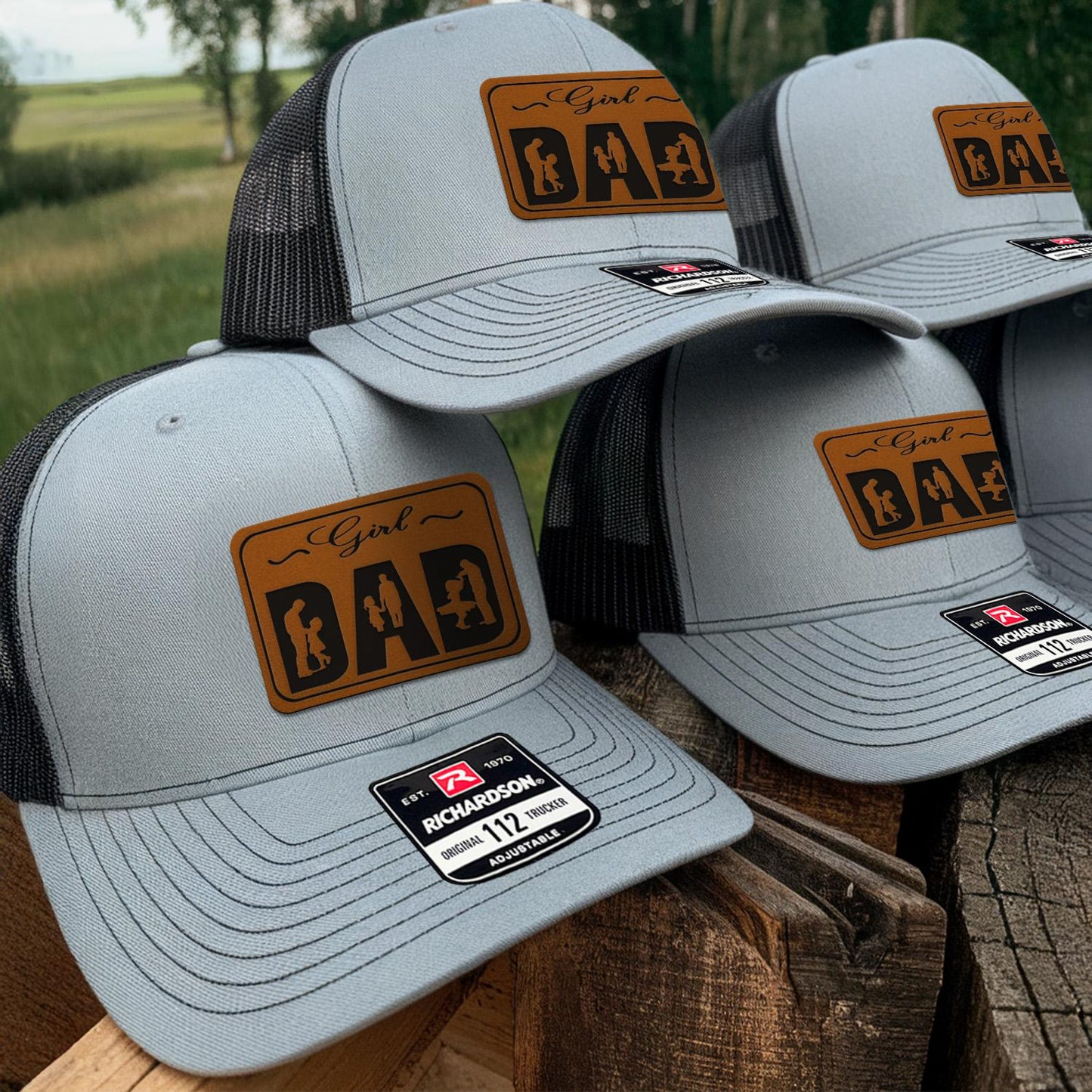 Girl Dad Trucker Hat | Leather Patch Hat | Father's Day Gift | TNB185