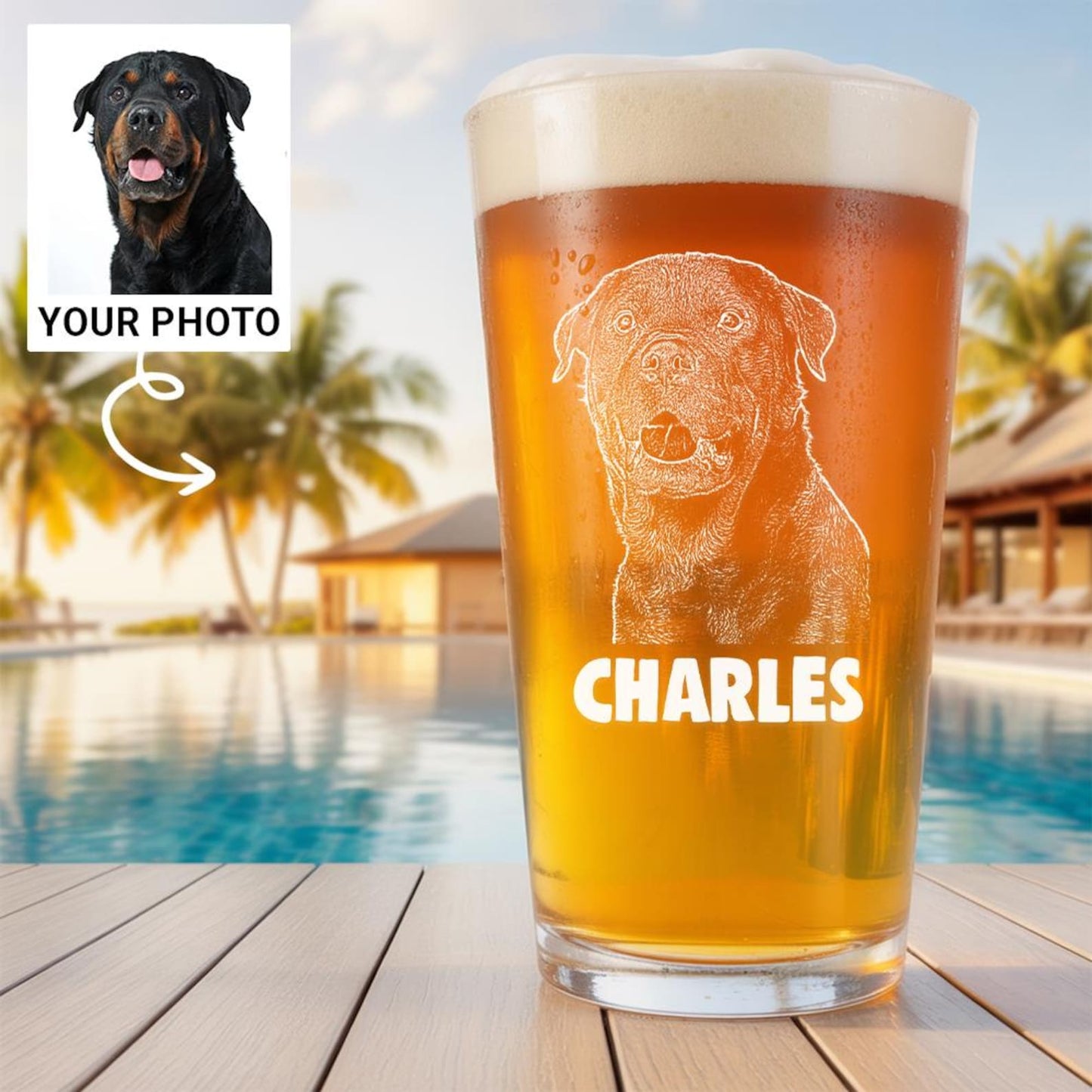 Custom Photo Dog Beer Glasses Using Pet Photo + Name Custom Pet Pint Glasses Personalized Dog Beer Glass Custom Pet Glass Custom Dog Mug
