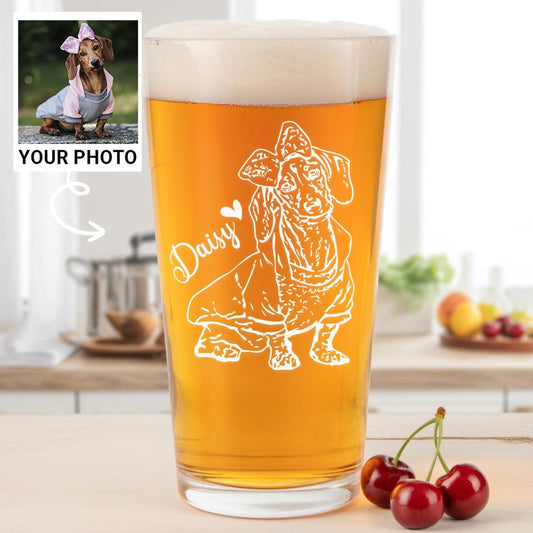 Custom Photo Dog Beer Glasses Using Pet Photo + Name Custom Pet Pint Glasses Personalized Dog Beer Glass Custom Pet Glass Custom Dog Mug