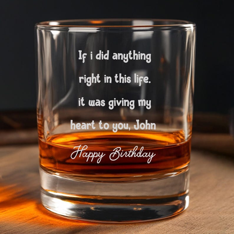 Personalized Anything Right Decanter Set And Whiskey Glasses | Custom Name Engraved Whiskey Decanter Set | Birthday Gifts