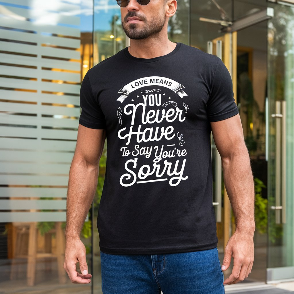 Love Means You Never Have To Say You’re Sorry T-Shirts | Gift For Boy Friend | Best Gift For Husband