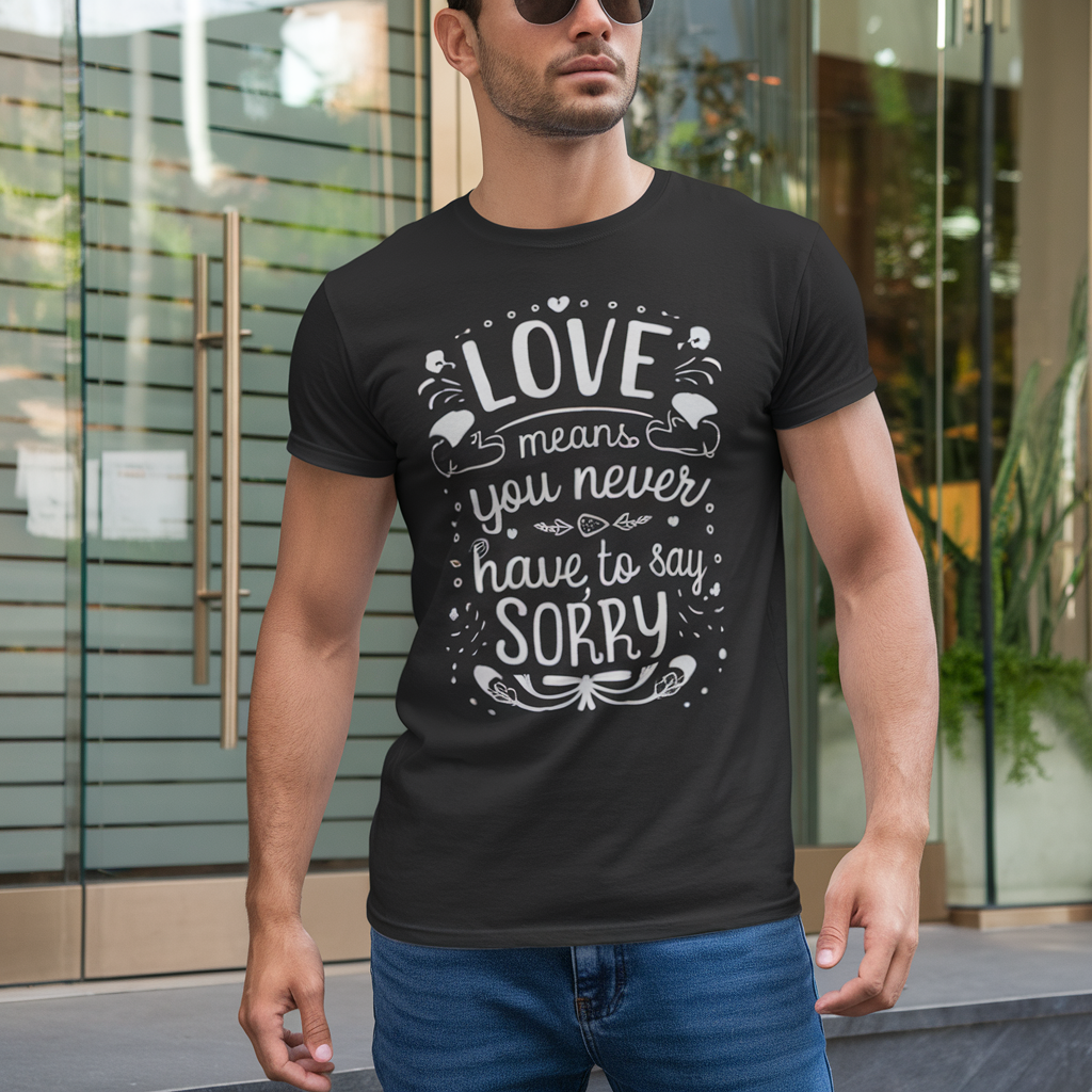 Love Means You Never Have To Say You’re Sorry T-Shirts | Gift For Boy Friend | Best Gift For Husband