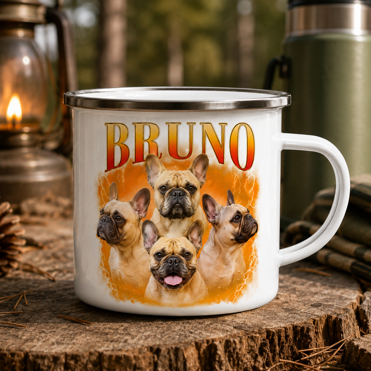 Custom Photo Dog Bootleg Camping Mug | Gift For Dog Lovers Pa99