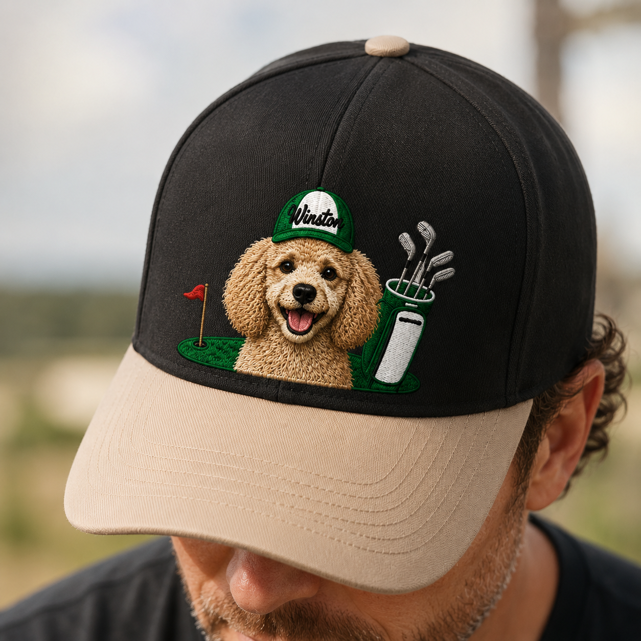 Custom Dog Golf Embroidered Hat, Personalized Pet Memorial Hat, Dog Dad Gift THUC99