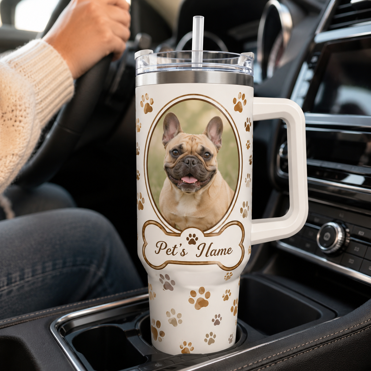 Custom Photo Dog 40oz Tumbler