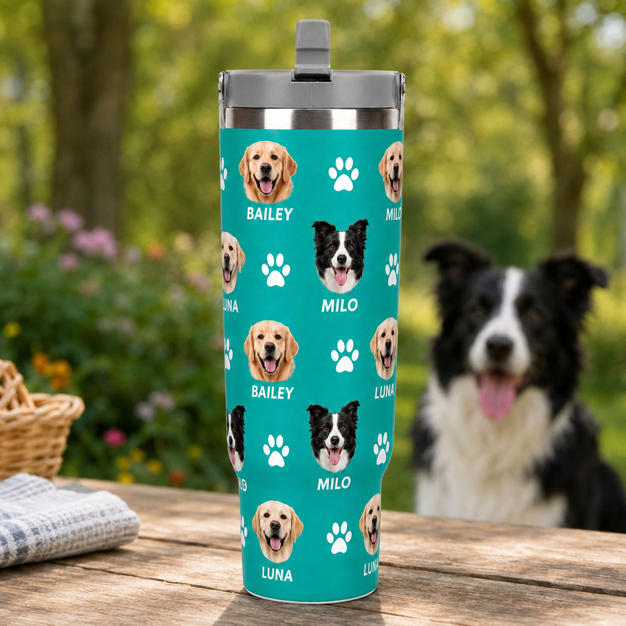 Custom Photo Dog 30oz Tumbler | Gift For Dog Lovers | Pet Lover Gifts TOM99