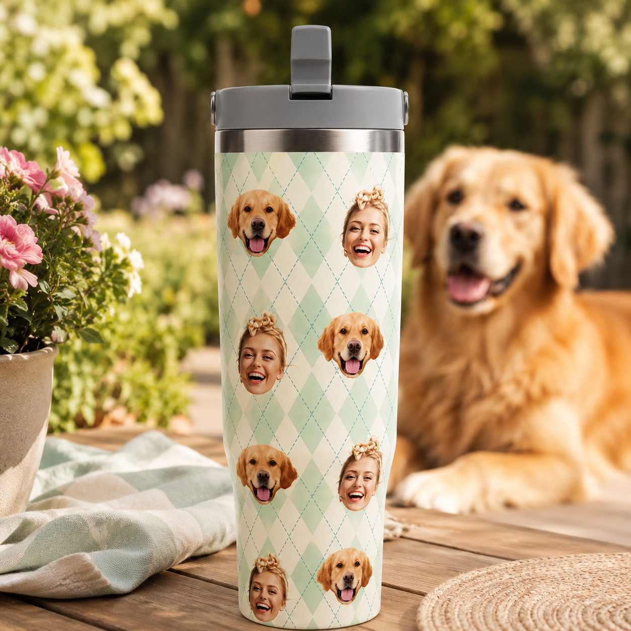 Custom Photo Dog 30oz Tumbler | Gift For Dog Lovers | Pet Lover Gifts TOM99