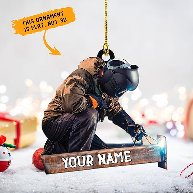 Custom Welder Style 04 Christmas Ornament