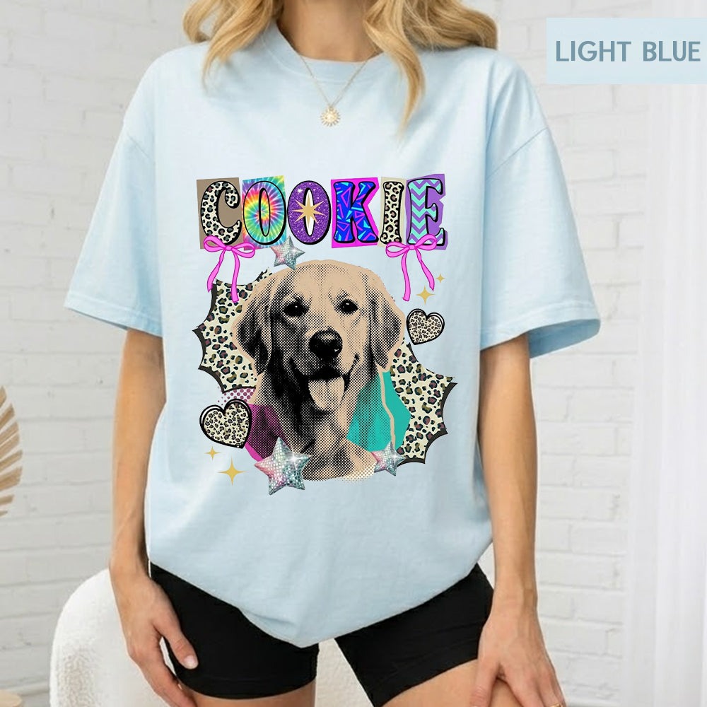 Personalized Photo Dog Unisex T-Shirt, Custom Pet Wash Shirt, Dog Face Tee Gift THUC99