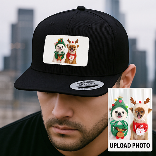 Custom Pet Printed Leather Hat – Unique Trucker Cap with Your Pet's Picture – Personalized Dog Gift TH9913