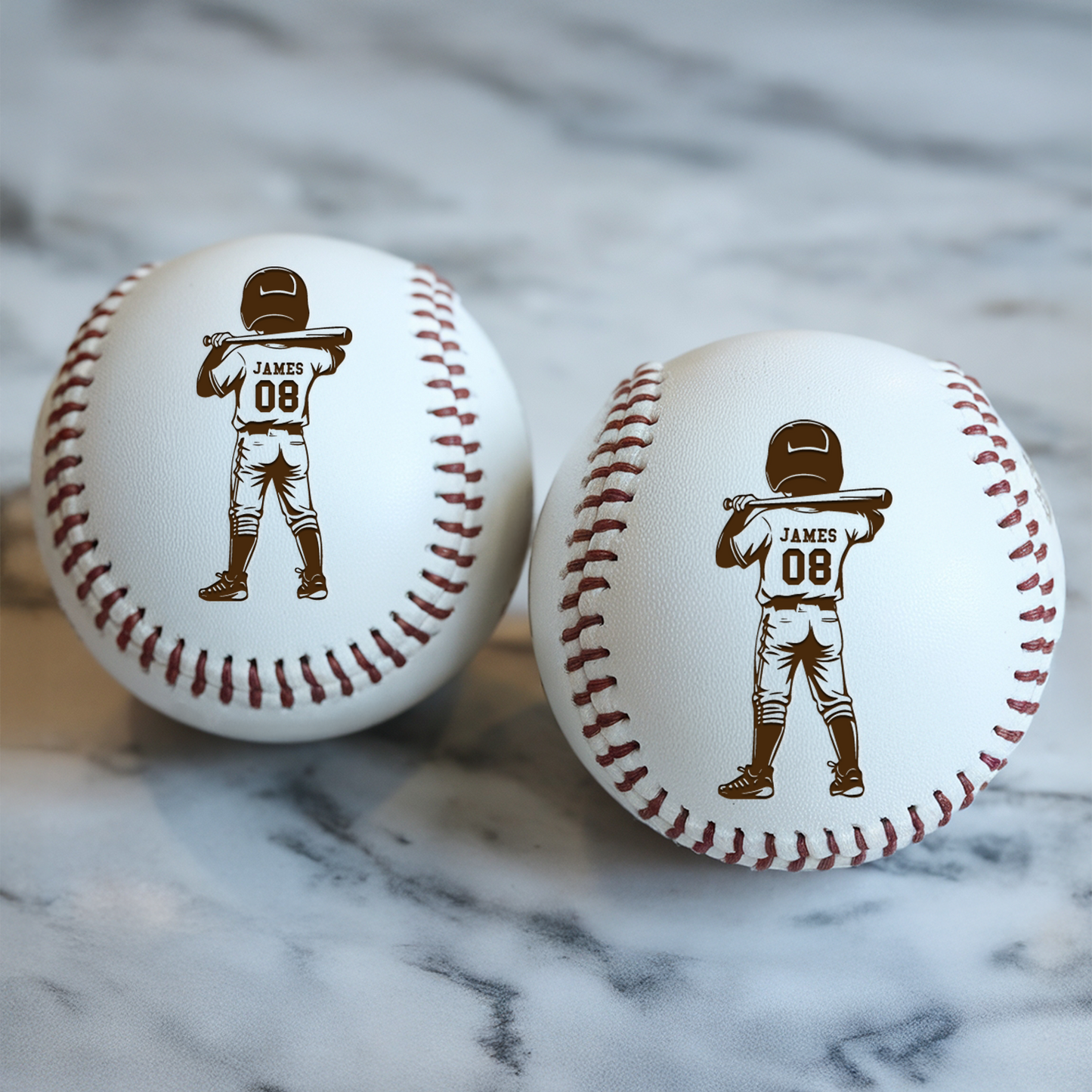 Custom Baseball Gift with Kid's Name and Number | Personalized Baseball for Kids | Back To School Gift TNBA024