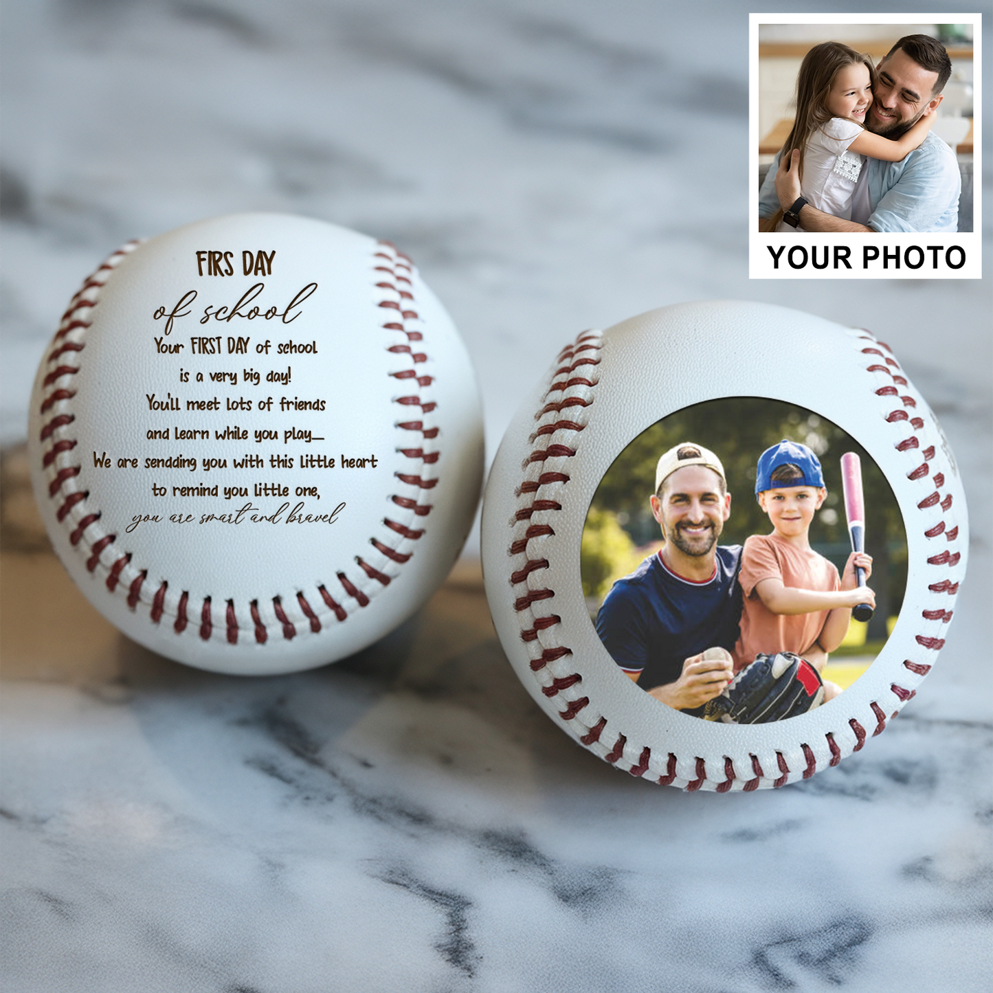 Custom Back to School  Gift | First Day of School Baseball Gift | Baseball Lover Gift | Gift For Kid TNBA023