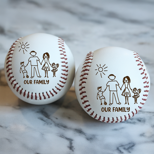 Custom Kids Drawing Baseball Ball, Portrait Photo Gift, Gift For Kid, Back to School TNBA025