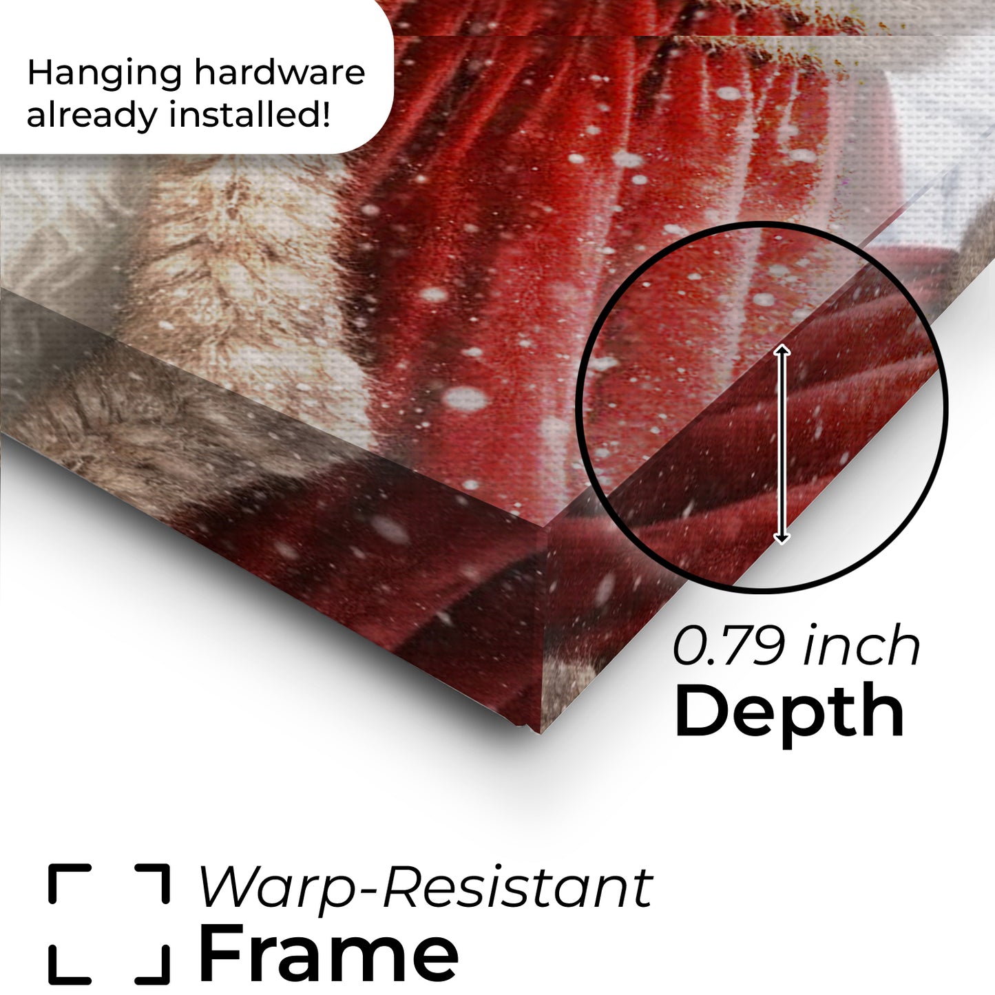 Custom Photo Winter King Royal Canvas Gift For Cat Lovers