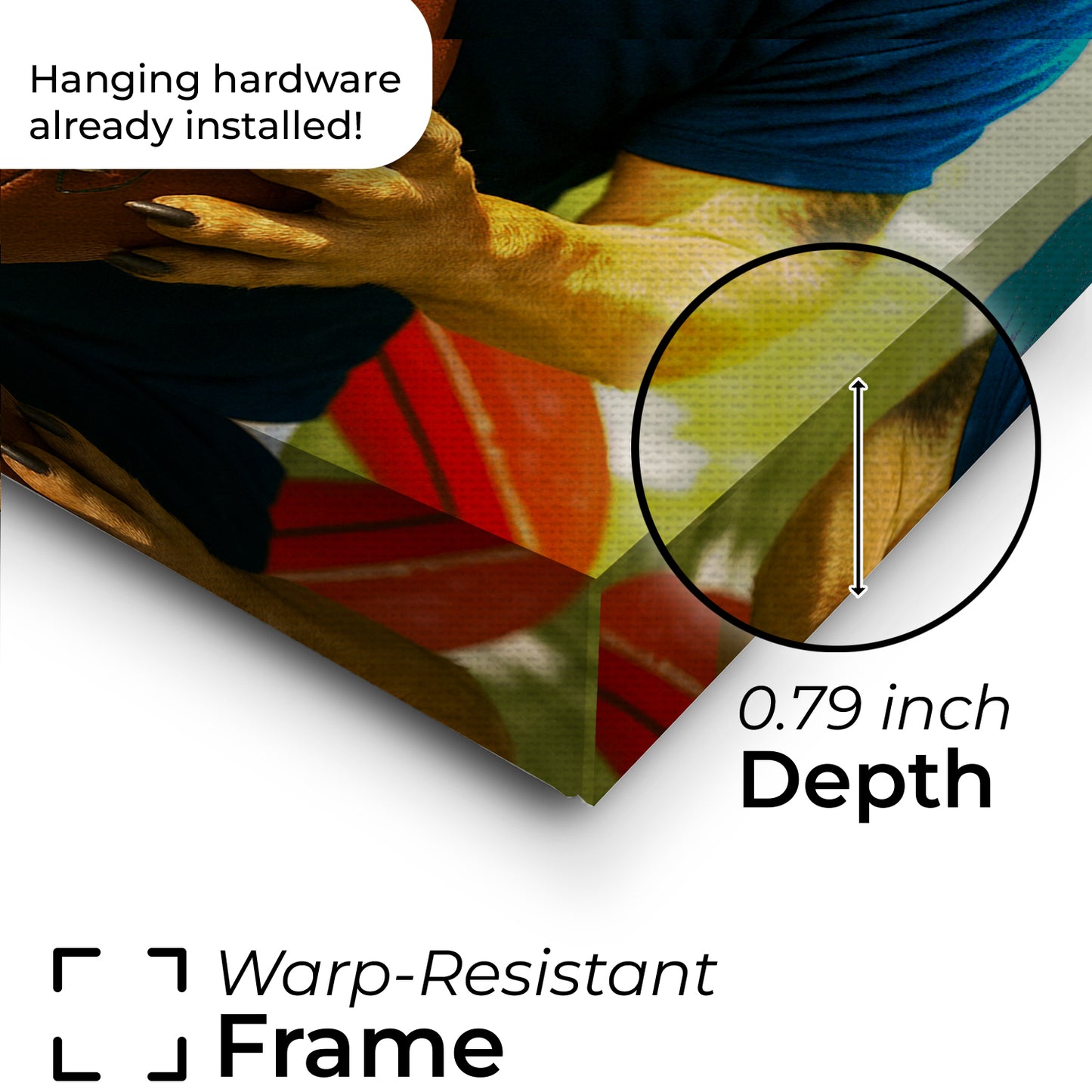 Custom Photo Footaball Dog Canvas Gift For Dog Lovers