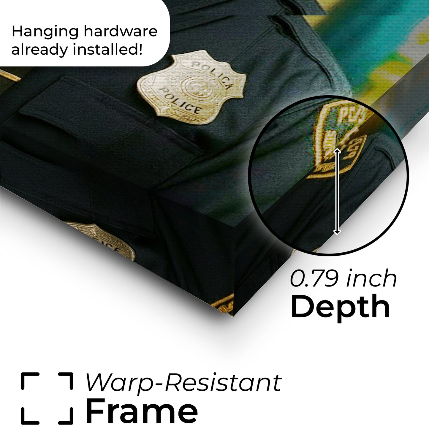 Custom Photo Police Canvas Canvas Gift For Canvas Lovers