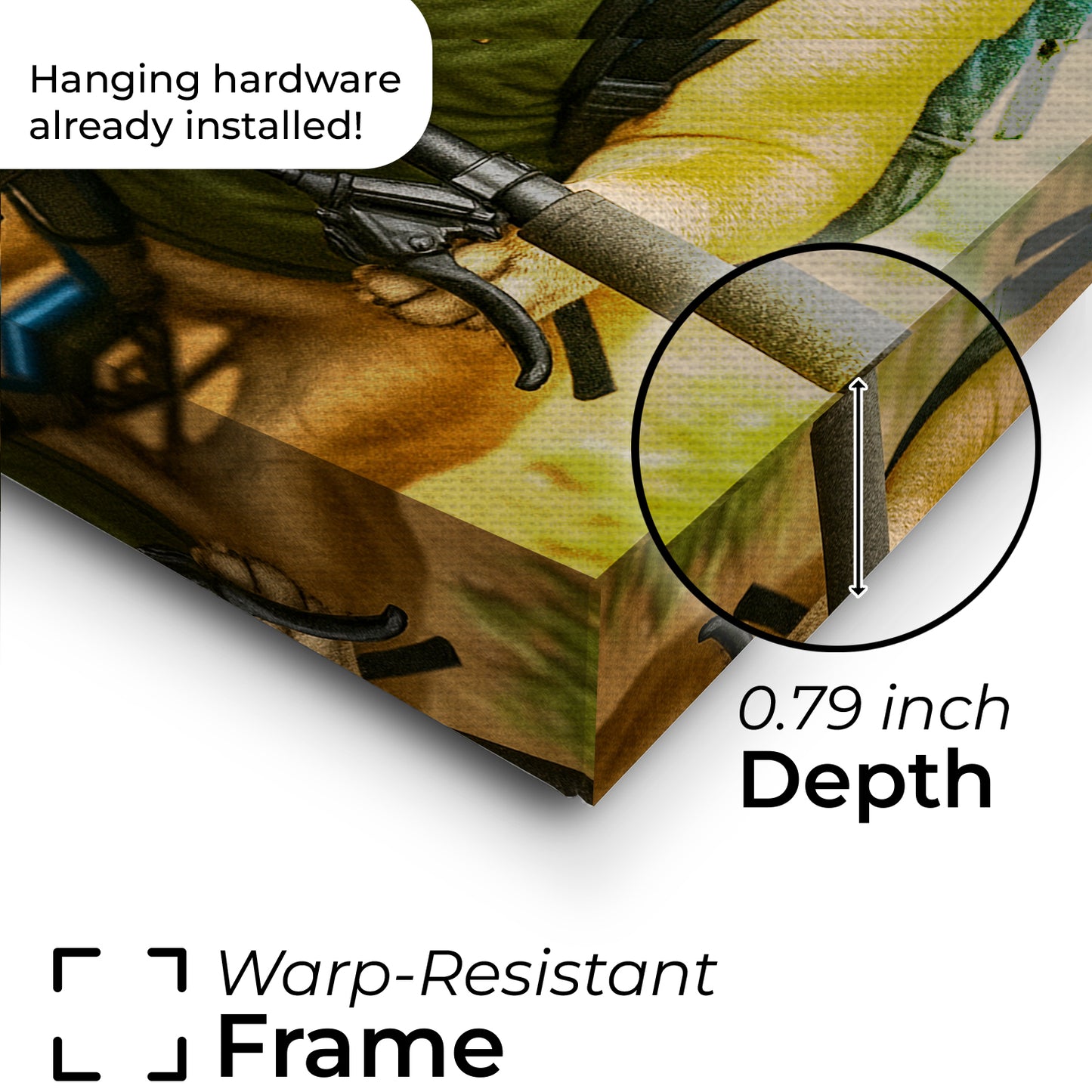 Custom Photo Mountain Biker Dog Canvas Gift For Dog Lovers