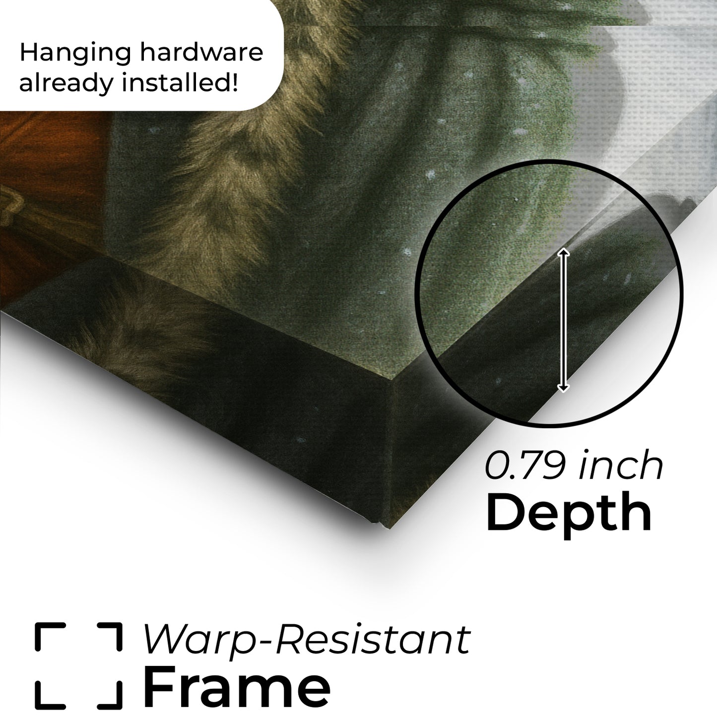 Custom Photo Winter King Royal Dog Canvas Gift For Dog Lovers