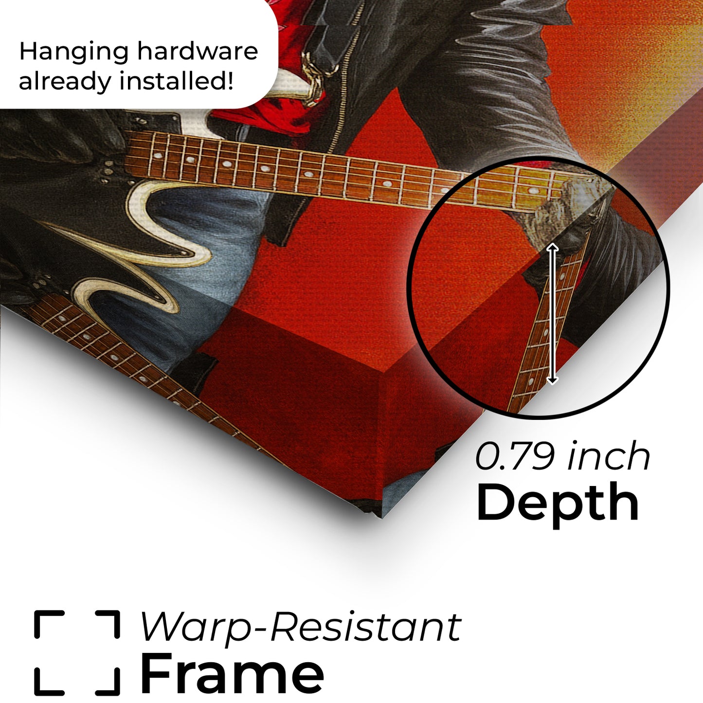 Custom Photo Guitarist Dog Canvas Gift For Dog