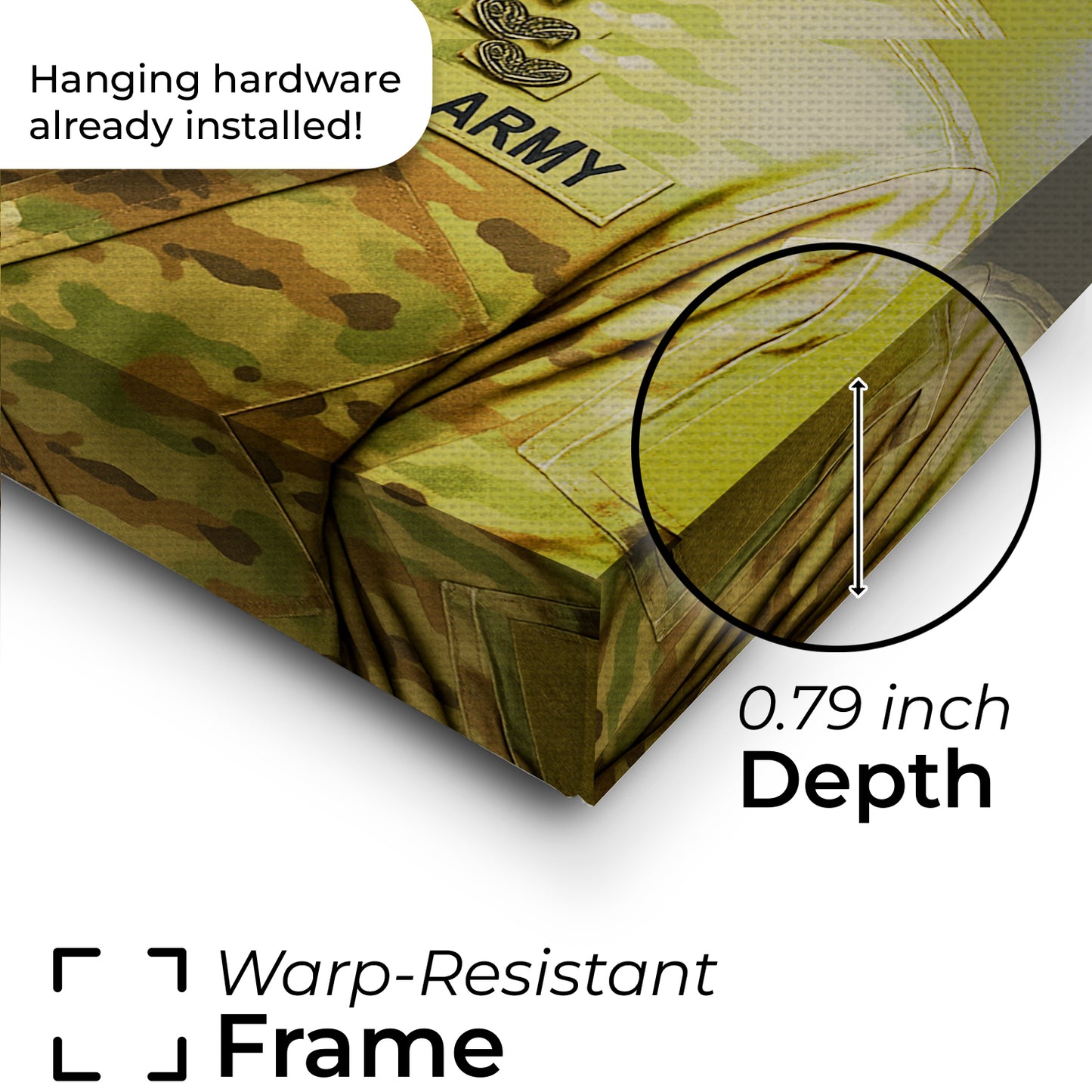 Custom Cat Photo Us Army Canvas Gift For Cat Lovers