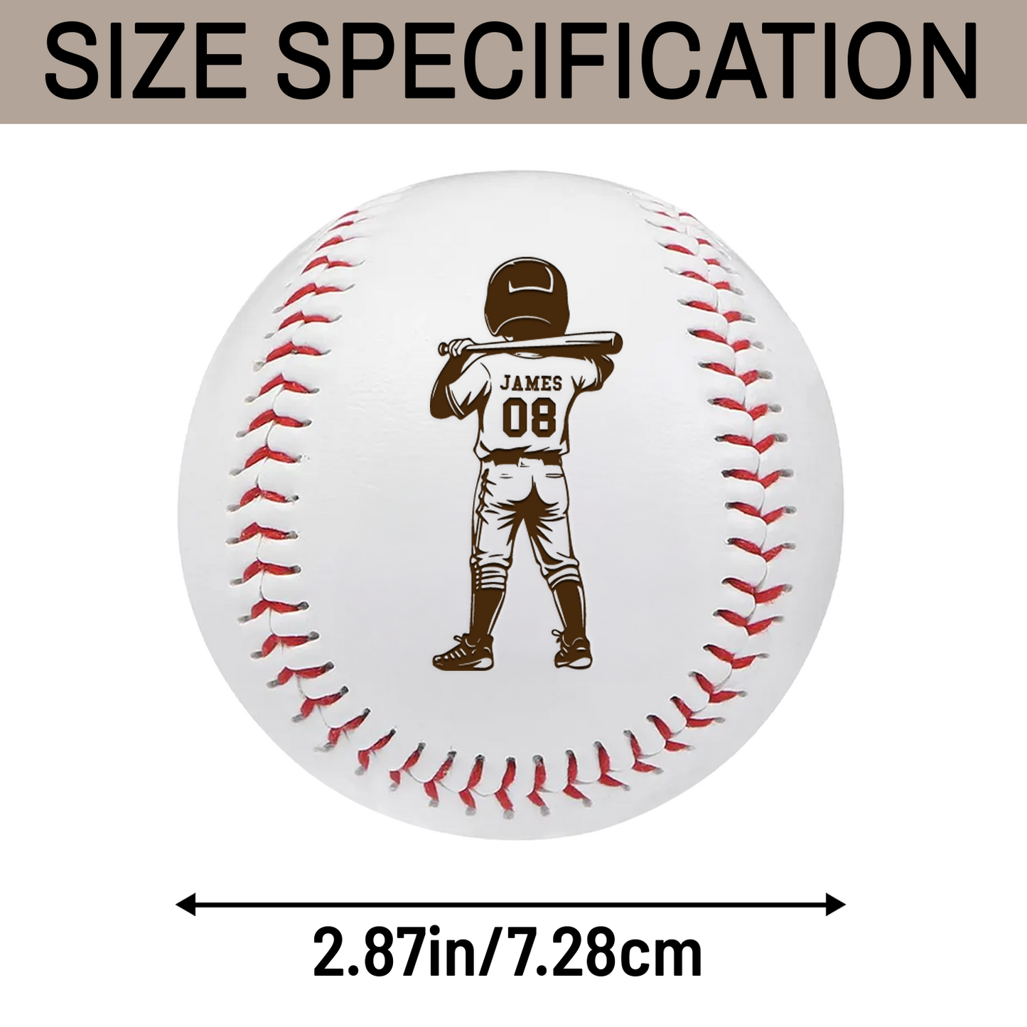 Custom Baseball Gift with Kid's Name and Number | Personalized Baseball for Kids | Back To School Gift TNBA024