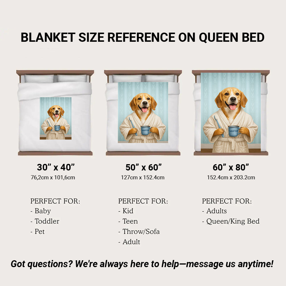 Custom Photo Dog Bathroom BlanketDog Gifts Lovers