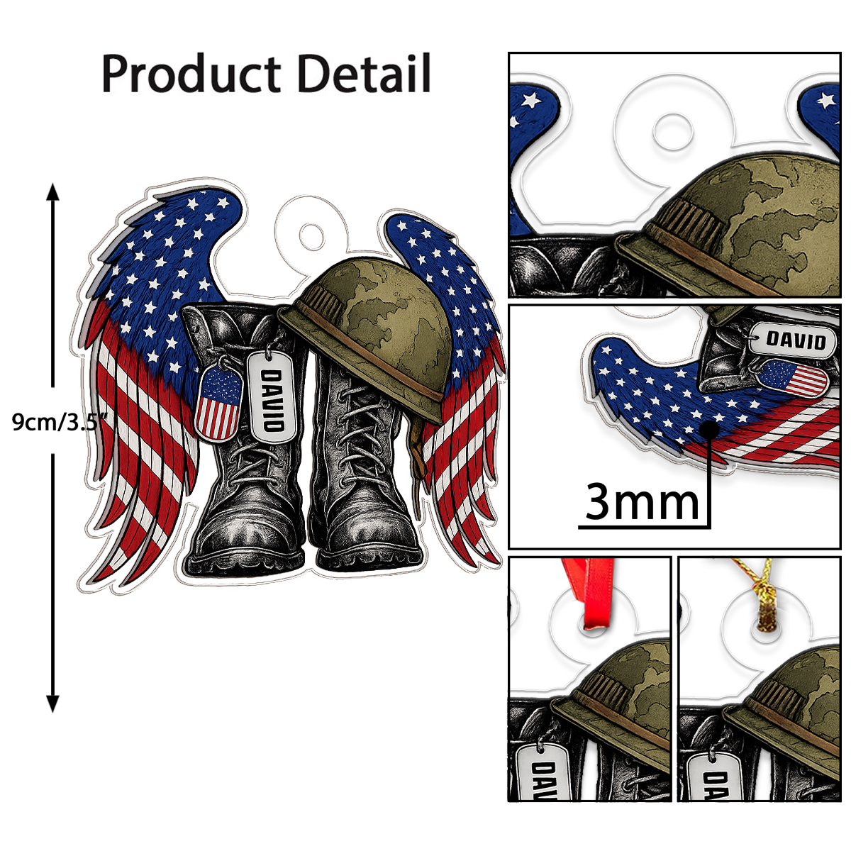 Veteran Amry USA Flag