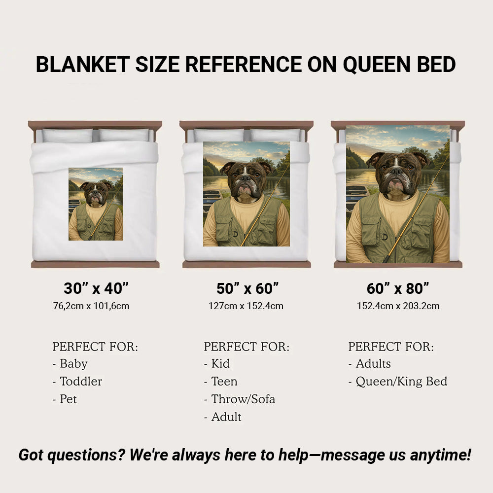 Custom Photo Fisherman Dog Canvas